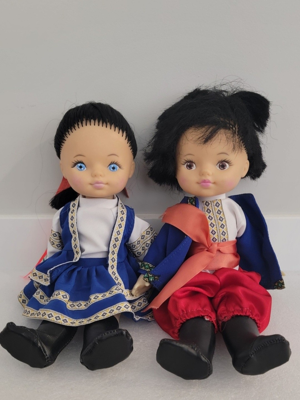 2 Folk Art Dolls